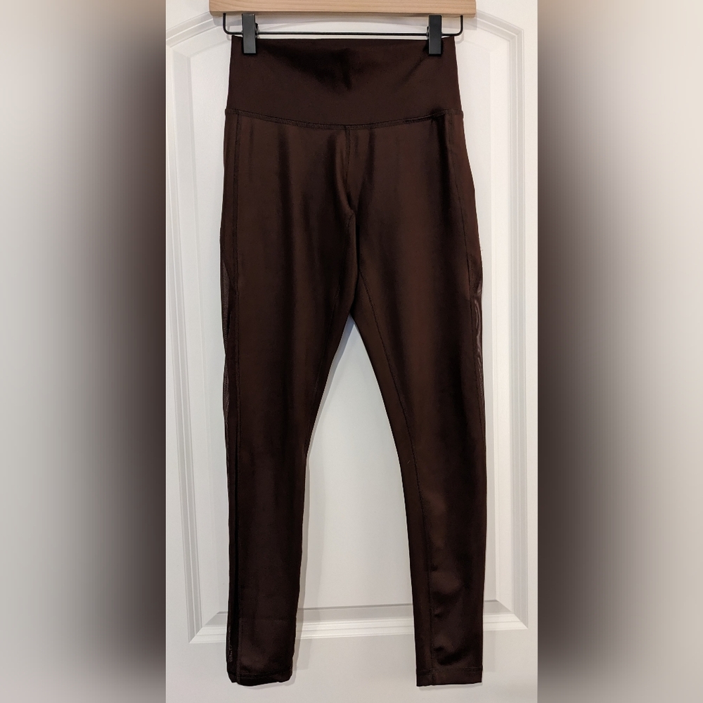 Adidas Burgundy Maroon Climalite Fitness Pant Yoga Running Mesh Inset Size XS
